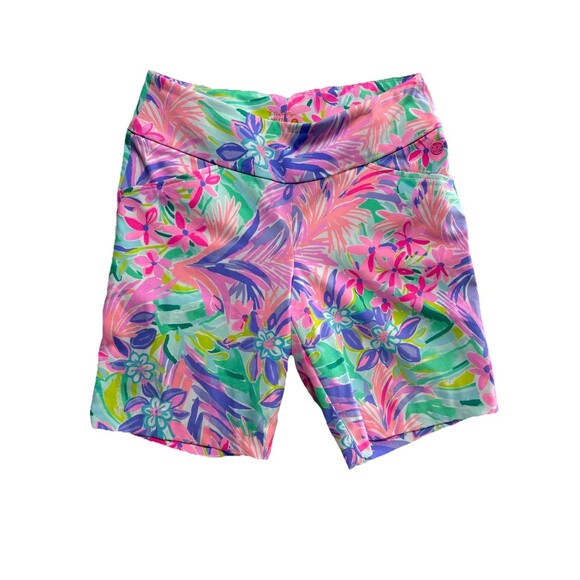 Lilly Pulitzer Luxletic Reid Pull On Golf Shorts Women 6 Calla Lilly Pink Resort - Picture 3 of 10